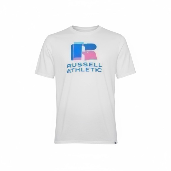 Under Armour Other - Russell Athletic T- Shirt Truman Tee‎ Men's Size Large White Short Sleeve NEW